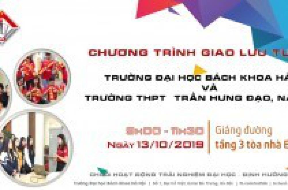 Sự kiện 13-10 Giao lưu định hướng nghề nghiệp cho học sinh khối 12 giữa ĐHBKHN và THPT Trần Hưng Đạo, Nam Định